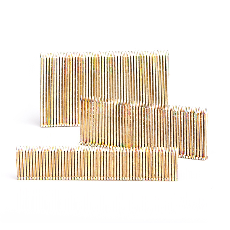 Yellow zinc collated nails