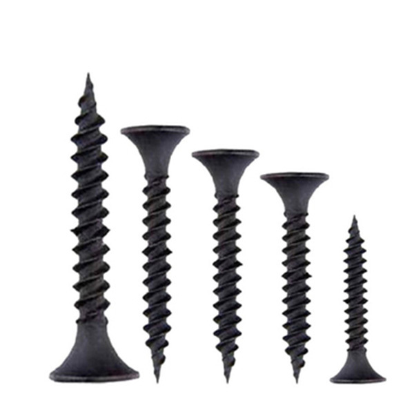 Black drywall screws in multiple lengths