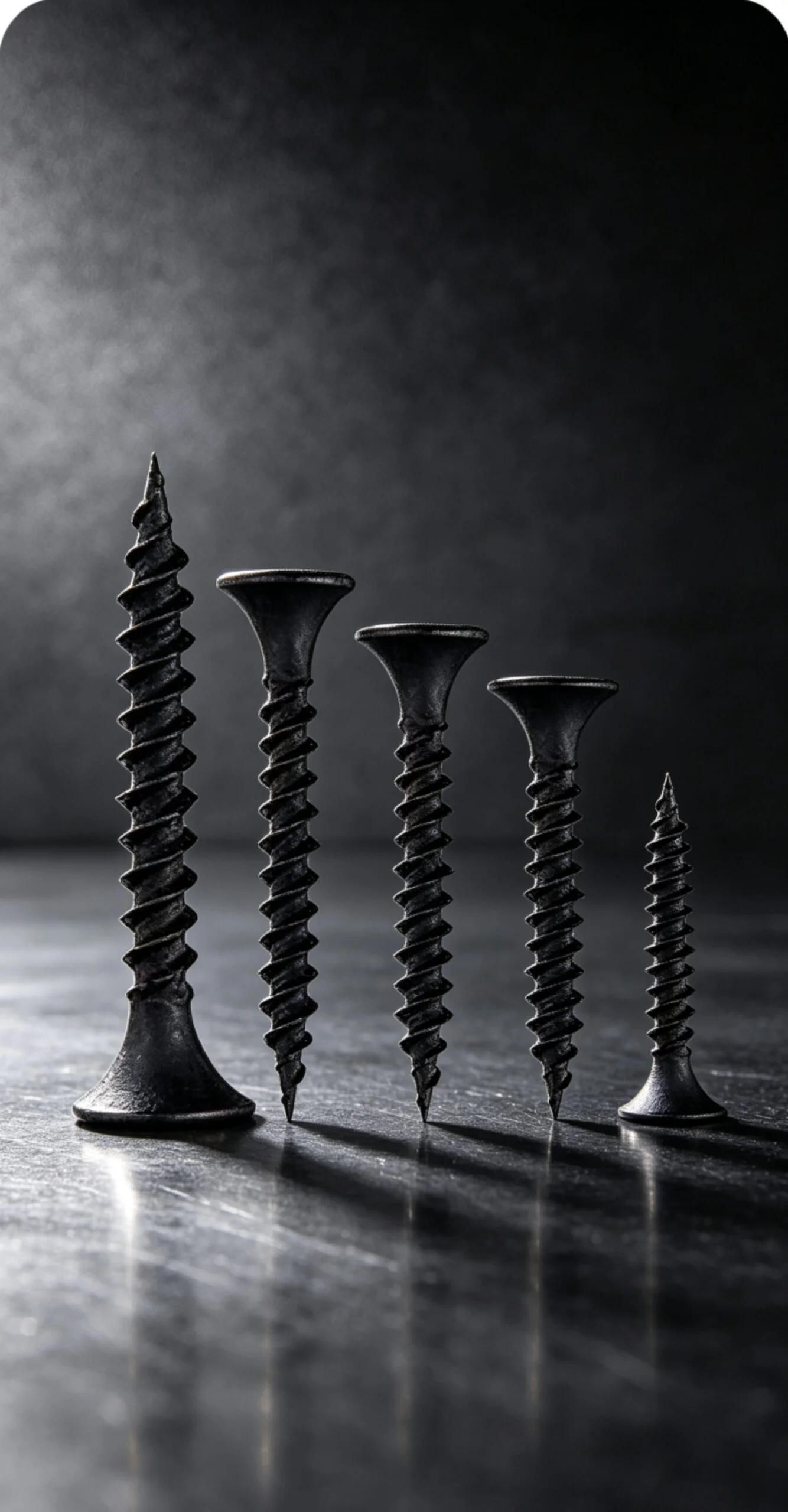 Fine thread drywall screws